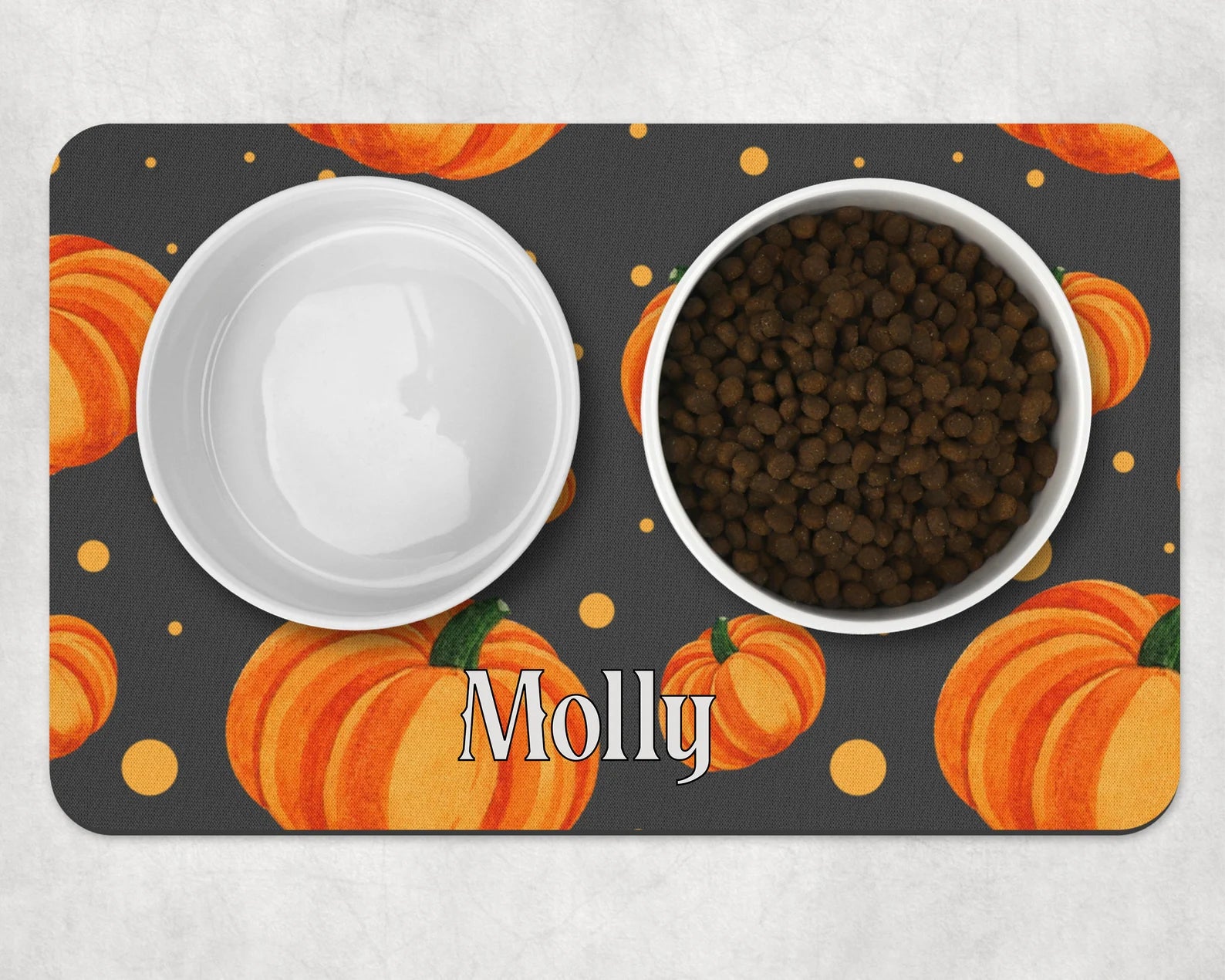 Personalised Halloween Pumpkins Dog Bowl Placemat