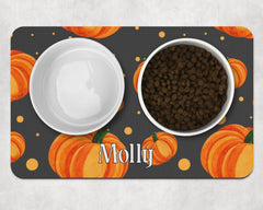 Personalised Halloween Pumpkins Dog Bowl Placemat