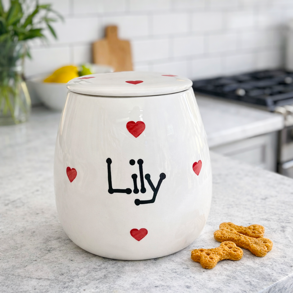 Personalised Love Hearts Treat Jars