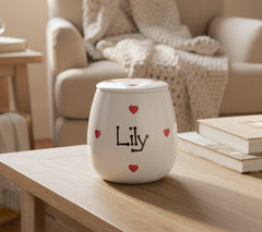 Personalised Love Hearts Treat Jars