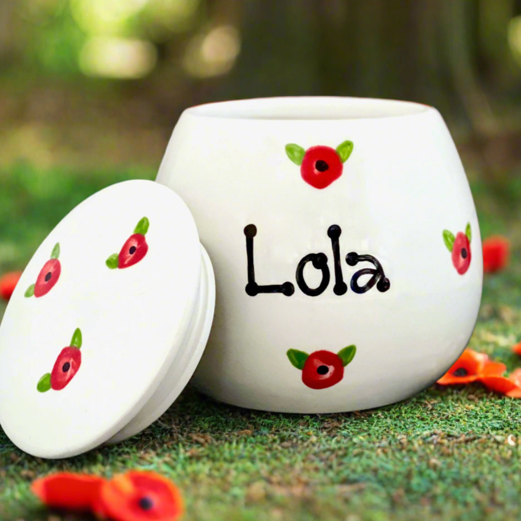 Personalised Poppy Dog Treat Jar