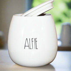 Personalised Skinny Font Dog Treat Jar