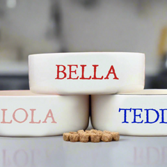 Personalised Stamp Dog Bowls