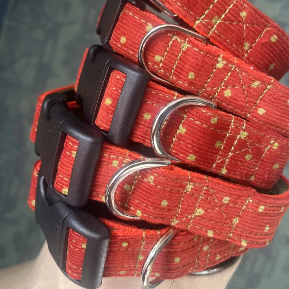 Pumpkin Spice Corduroy & Velvet Dog Collar