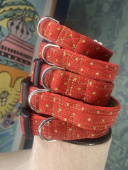 Pumpkin Spice Corduroy & Velvet Dog Collar 2