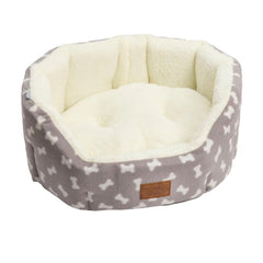 Puppy Grey Fleece Oval Puppy Bed by House of Paws