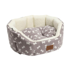 Puppy Grey Fleece Oval Puppy Bed by House of Paws