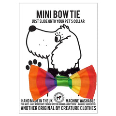 Rainbow Stripe Dog Bow Tie