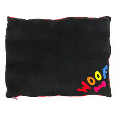 Rainbow Woof Dog Bed