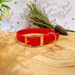 Red Biothane Vegan Dog Collar