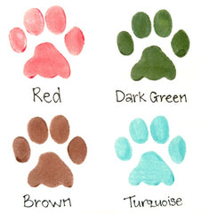 Personalised Ceramic Slanted Paw Print Dog Bowls