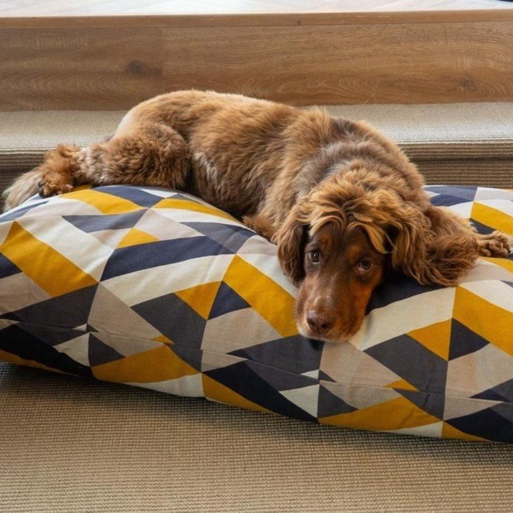 Retreat Geo Tiles Memory Foam Duvet Dog Bed by Danish Design