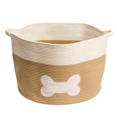 Rope Dog Bone Storage Basket by House of Paws
