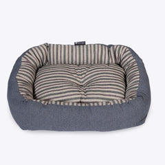 Rustic Stripes Denim Snuggle Dog Bed by Danish Design