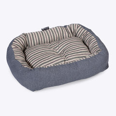 Rustic Stripes Denim Snuggle Dog Bed by Danish Design