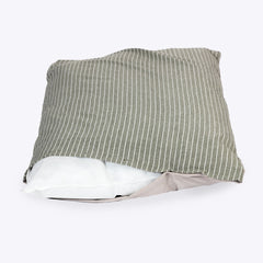 Rustic Stripes Sage Deep Duvet Dog Bed by Danish Design
