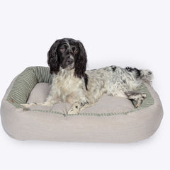 Rustic Stripes Sage Snuggle Dog Bed by Danish Design