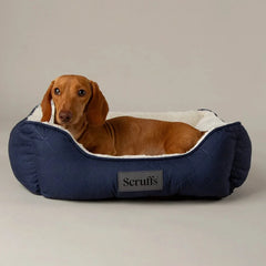 Scruffs Wilton Box Dog Bed Navy Blue