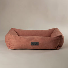 Seattle Box Dog Bed - Coral Pink Scruffs