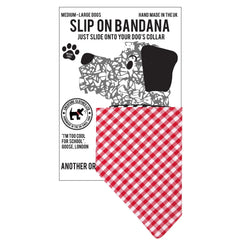 Creature Clothes Slip On Bandana Red Gingham