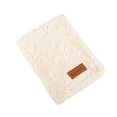 Snowflake Shimmer Pet Blanket - Cream