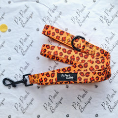 Spiced Honey Leopard Dog Lead