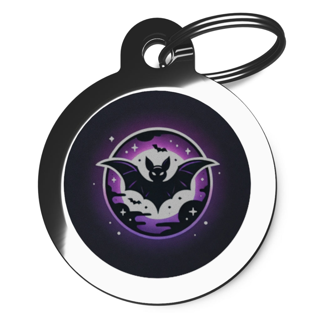 Spooky Bat Dog ID Tag