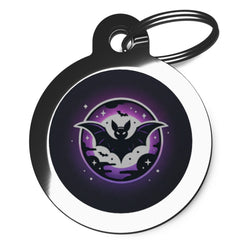 Spooky Bat Dog ID Tag