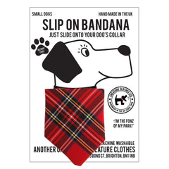 Creature Clothes Slip On Bandana Red Tartan