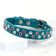 Tilted Brilliance Rhinestone Dog Collar by Petiquette