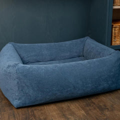 Burnham Bolster Towelling Bed Cover - Denim