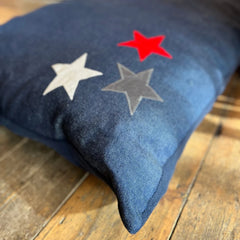 Triple Star Dog Bed in Denim