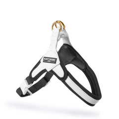 White Vegan Leather Harness, Dog Collar, Lead and Poo Bag Holder Complete Set