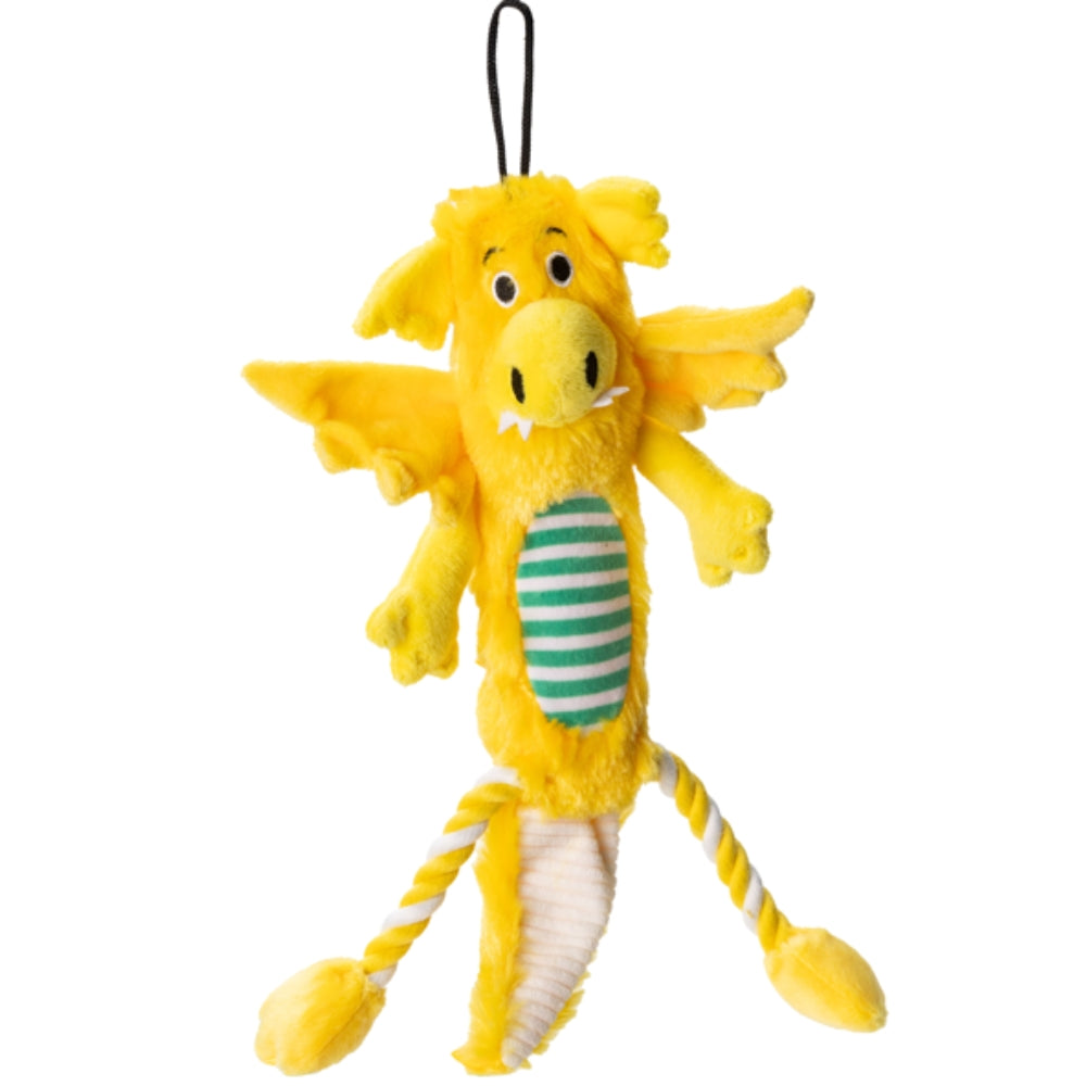 Yellow Mythical Dragon Dog Toy House of Paws HP1992