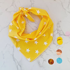 Yellow Star Dog Bandana