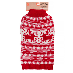 Christmas Reindeer Fairisle Polo Jumper by House of Paws
