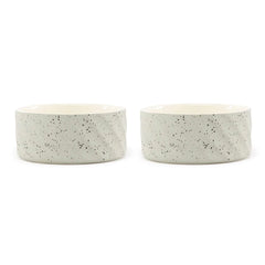 Zen 2 Piece Dog Bowl Food & Water Bowl Set - Grey
