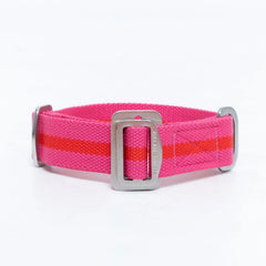 All-Terrain Canvas Dog Collar - Fuchsia / Scarlett