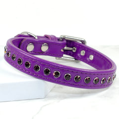 Amethyst Aura Purple Swarovski Dog Collar by Petiquette