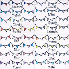 Personalised Bunting Design Dog Bowls Colour Chart