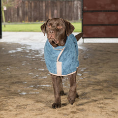 Ruff And Tumble Dog Drying Coat Sandringham Blue