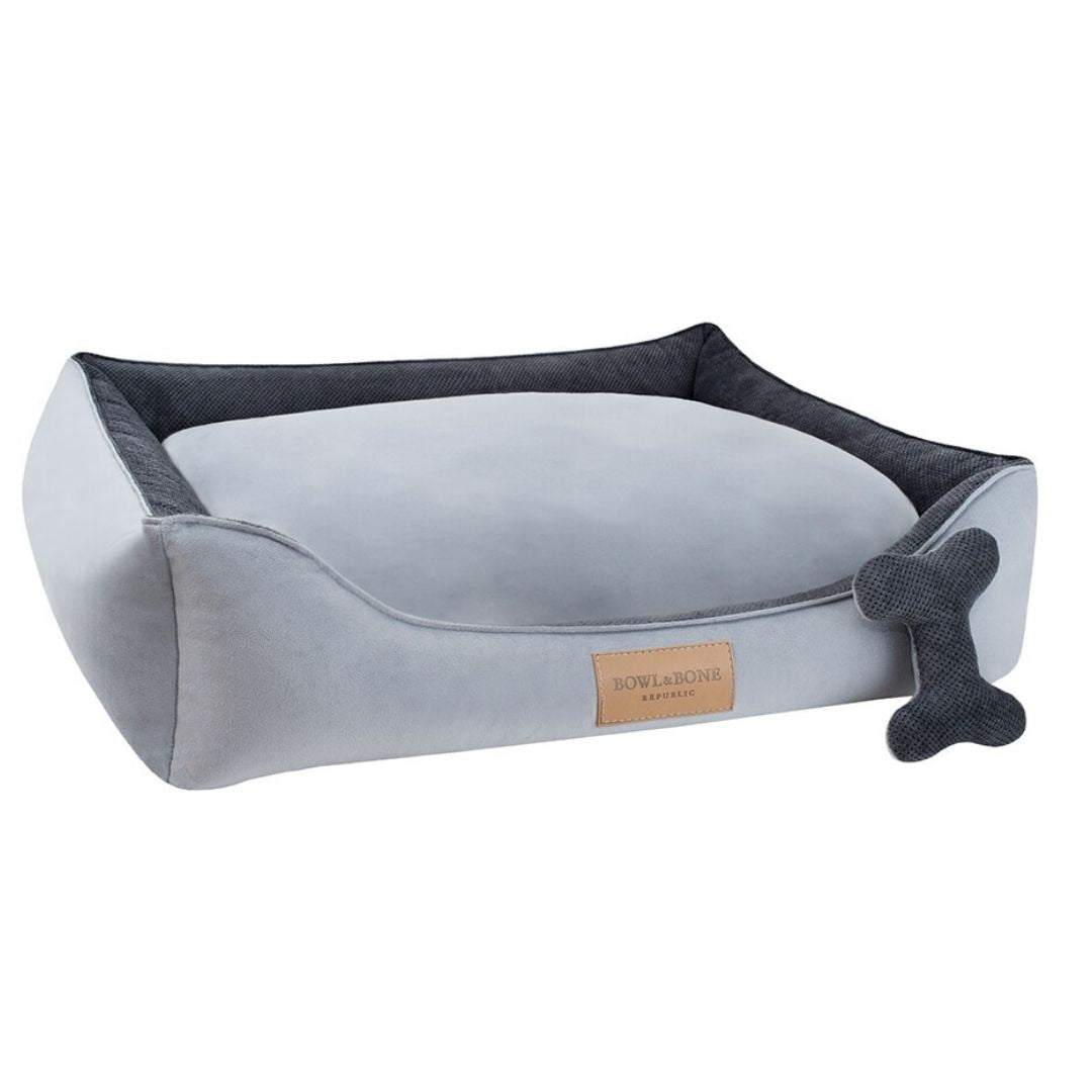 Bowl and Bone Classic Dog Bed Grey