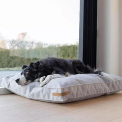 Bowl and Bone Loft Dog Cushion Bed Pale Grey