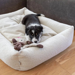 Calming Boucle Harmony Dog Bed in Harmony Cream