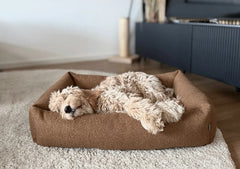 Calming Boucle Harmony Dog Bed in Harmony Brown