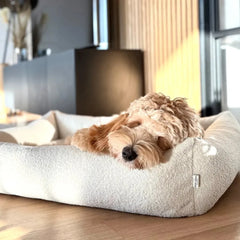 Calming Boucle Harmony Dog Bed in Harmony Cream