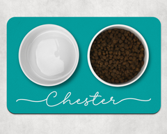 Personalised Solid Colour Pet Bowl Placemats