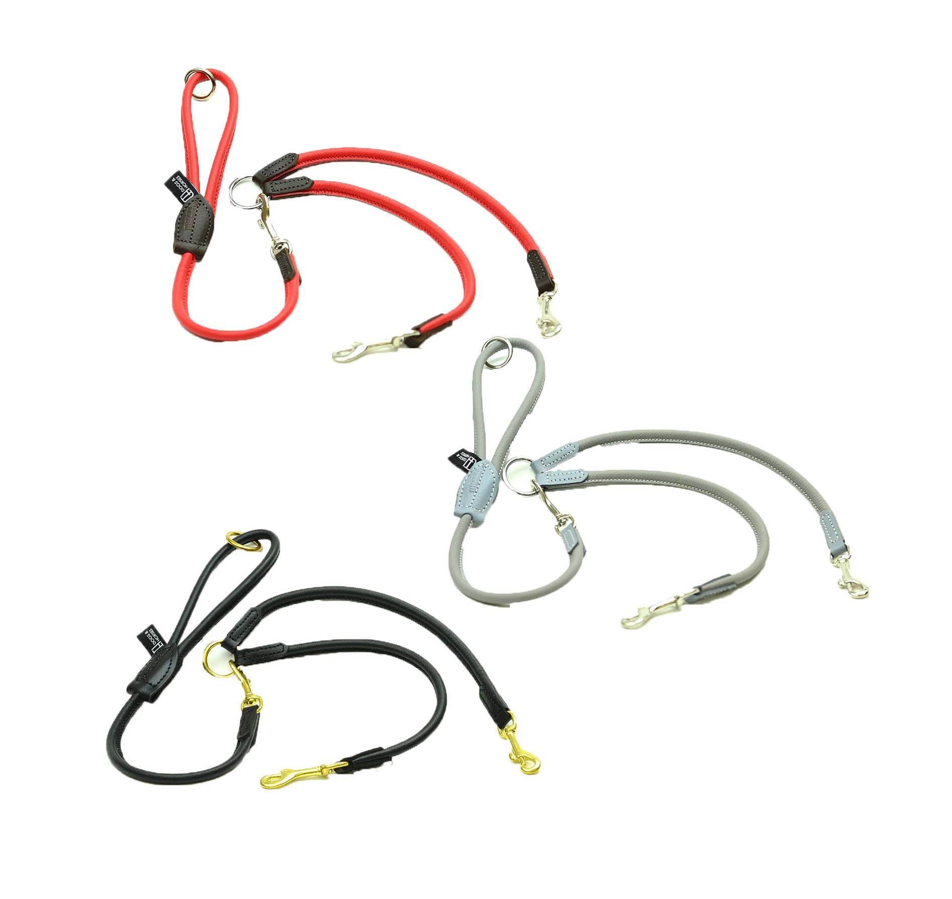 Luxury Leather Split Dog Lead Couplers by Dogs & Horses
