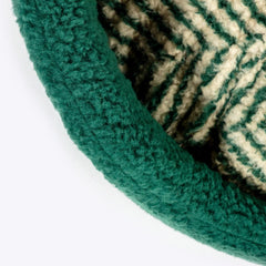 Danish Design Green Herringbone Sherpa Fleece Slumber Dog Bed