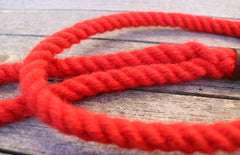 Red 100% British Wool Dog Slip Lead